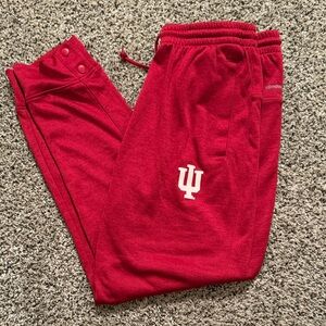 Adidas Red Sweatpants with White Logo